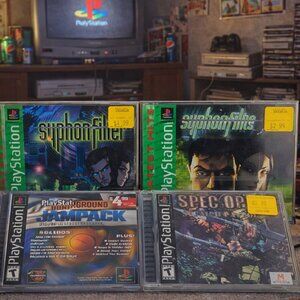 PS1 Tactical Action Bundle – Syphon Filter + Spec Ops + JamPack (CIB)